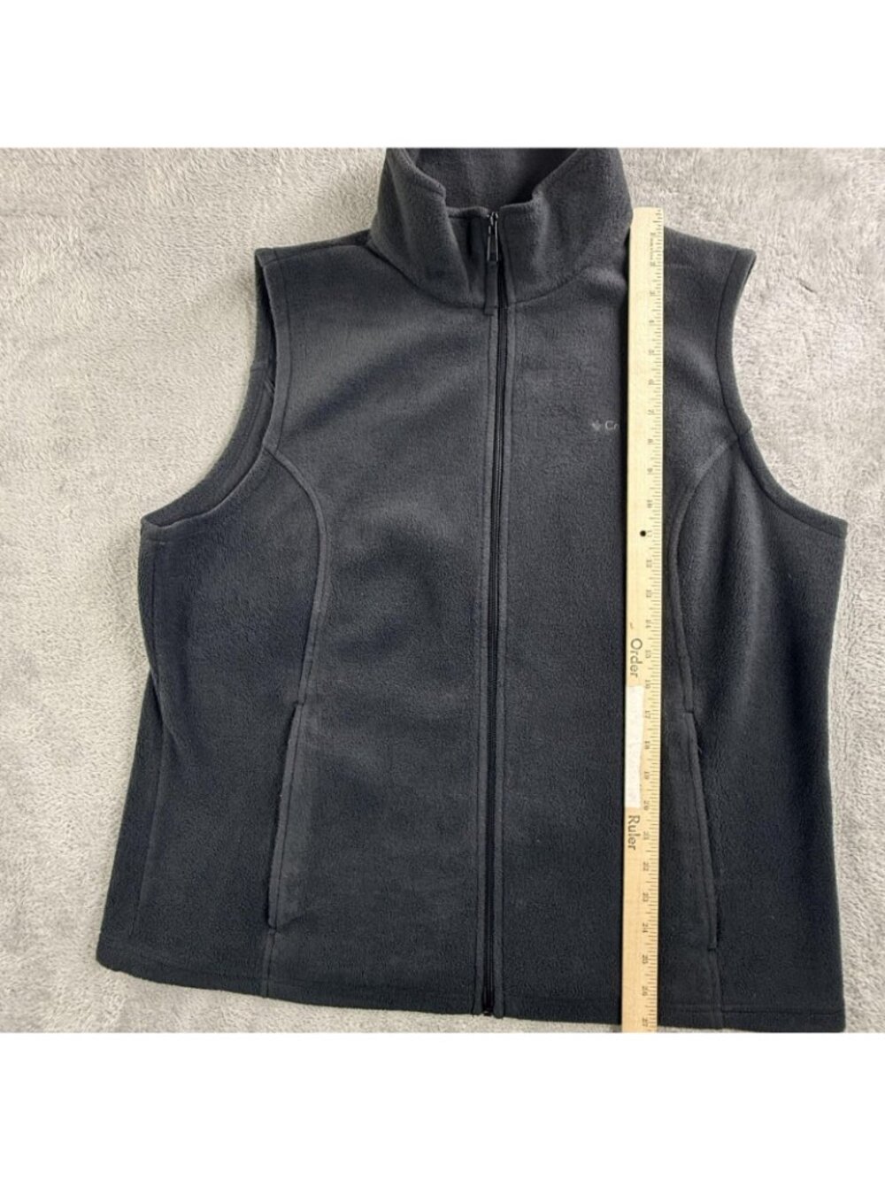 Columbia Vest Womens 1X Gray Fleece Full Zip Lightweight Pockets Outdoor Hiking - Picture 8 of 11